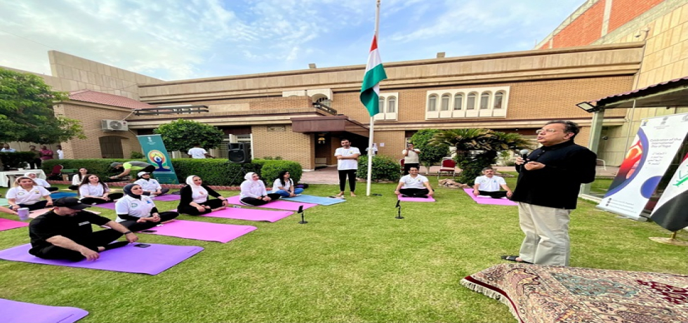A curtain raiser event for the 11th International Day of Yoga-25 was organised on April 23. A great enthusiasm was observed among the Iraqi Yoga practitioners.